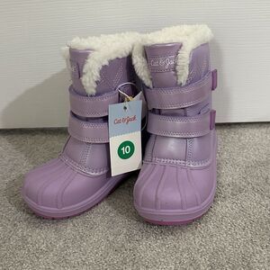 NEW Cat & Jack Toddler Girl Denver Winter Snow Boot Purple Waterproof 10 NWT
